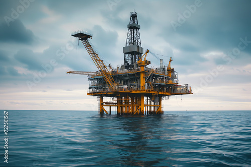 Wallpaper Mural Oil extraction platform in the ocean Torontodigital.ca