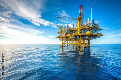 Wallpaper Mural Oil extraction platform in the ocean Torontodigital.ca