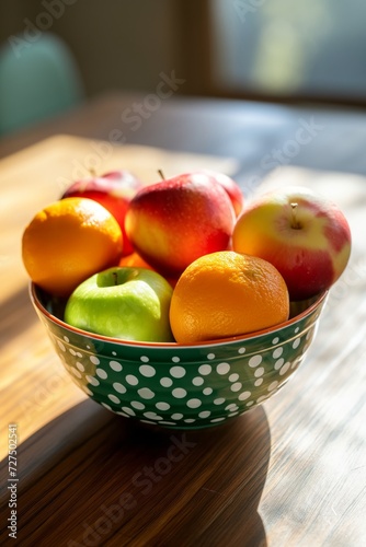 Bowl with fruits. Generative AI