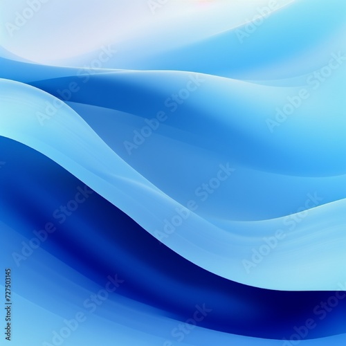 Abstract Blue Background, Azure Symphony: Harmonious Waves in Tranquil Blue