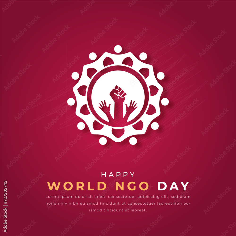 World NGO Day Paper cut style Vector Design Illustration for Background, Poster, Banner, Advertising, Greeting Card World NGO Day Paper cut style Vector Design Illustration for Background, Poster, Banner, Advertising, Greeting Card