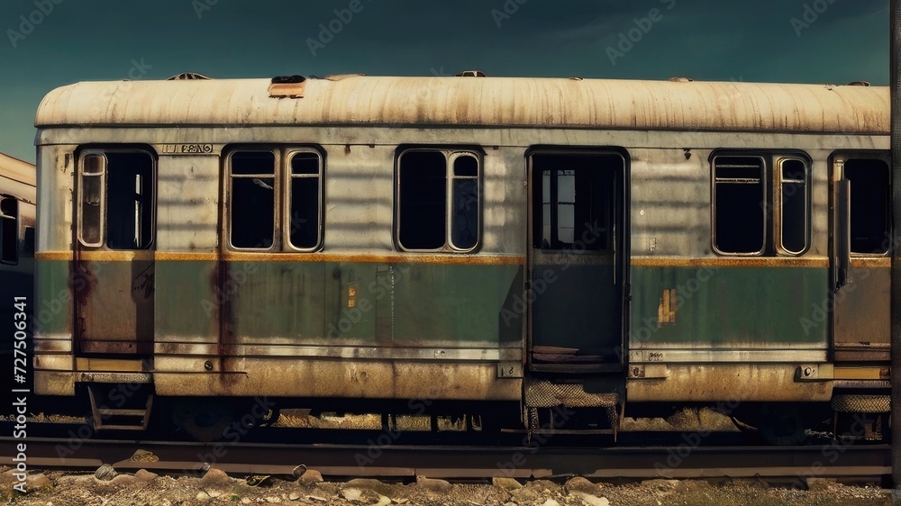 train abandoned background