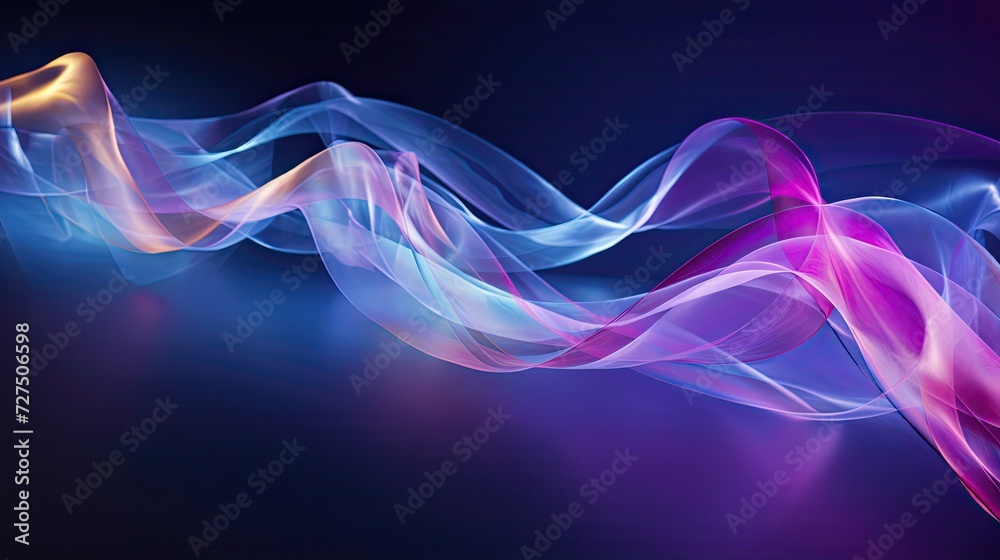 Fototapeta premium Dynamic streamers dance in the air enhancing the lively