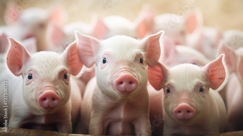 Group of pigs photo