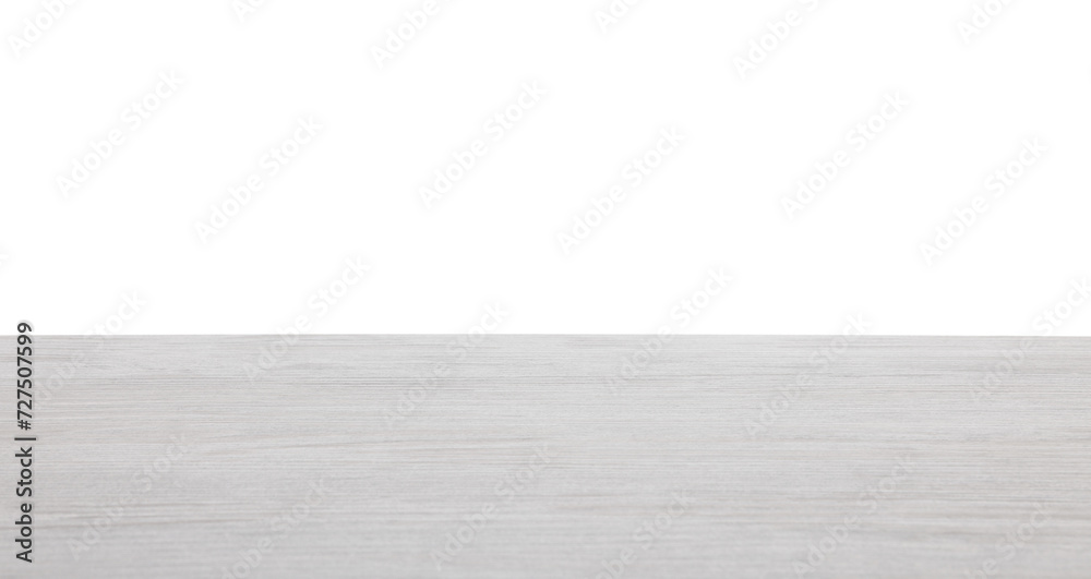 Empty light wooden table isolated on white Empty light wooden table isolated on white