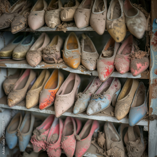Vintage Ballet Slippers Collection in High-Resolution