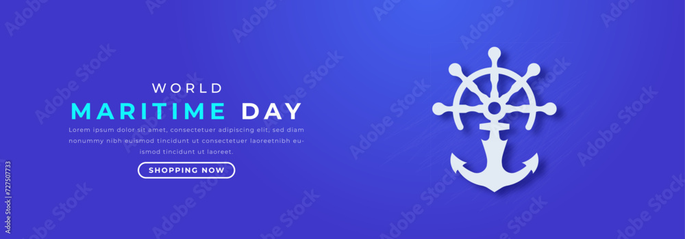 World Maritime Day Paper cut style Vector Design Illustration for Background, Poster, Banner, Advertising, Greeting Card World Maritime Day Paper cut style Vector Design Illustration for Background, Poster, Banner, Advertising, Greeting Card