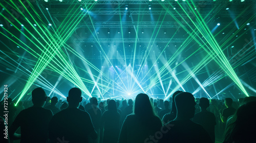 High-Energy Concert with Laser Lights