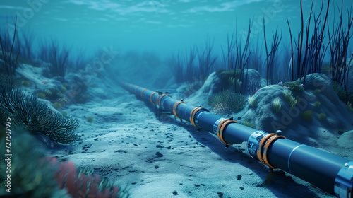 Global Undersea Cable Network Concept