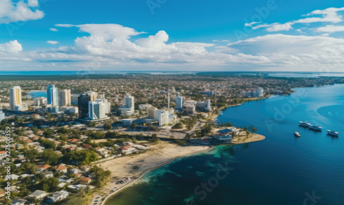 Breathtaking Aerial View of Dar es Salaam: The Haven of Peace Unfolds in Urban Majesty © STORYTELLER