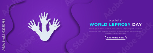 World Leprosy Day Paper cut style Vector Design Illustration for Background, Poster, Banner, Advertising, Greeting Card