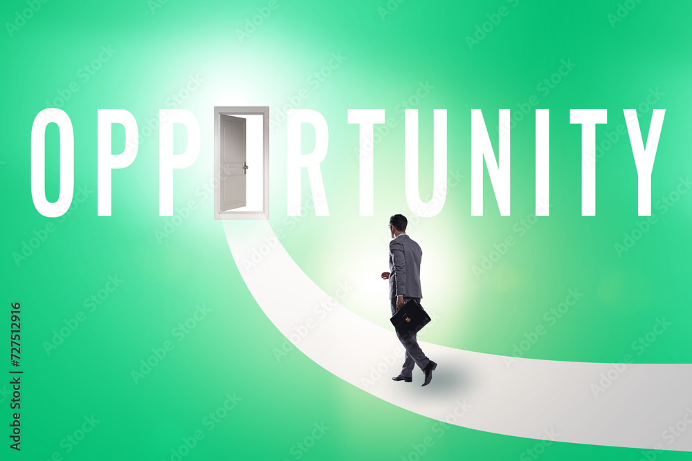 Opportunity concept with road leading to exit Opportunity concept with road leading to exit