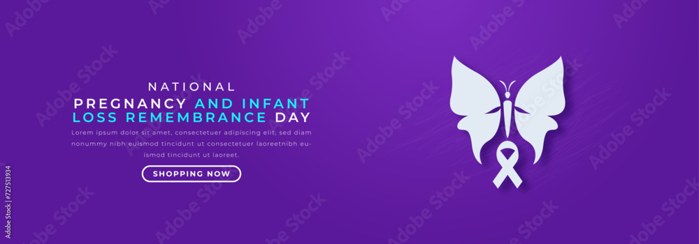 National Pregnancy and Infant Loss Remembrance Day Paper cut style Vector Design Illustration for Background, Poster, Banner, Advertising, Greeting Card National Pregnancy and Infant Loss Remembrance Day Paper cut style Vector Design Illustration for Background, Poster, Banner, Advertising, Greeting Card