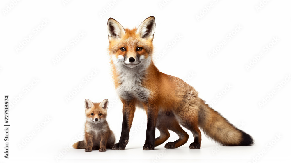 Fox with her baby kit Fox with her baby kit