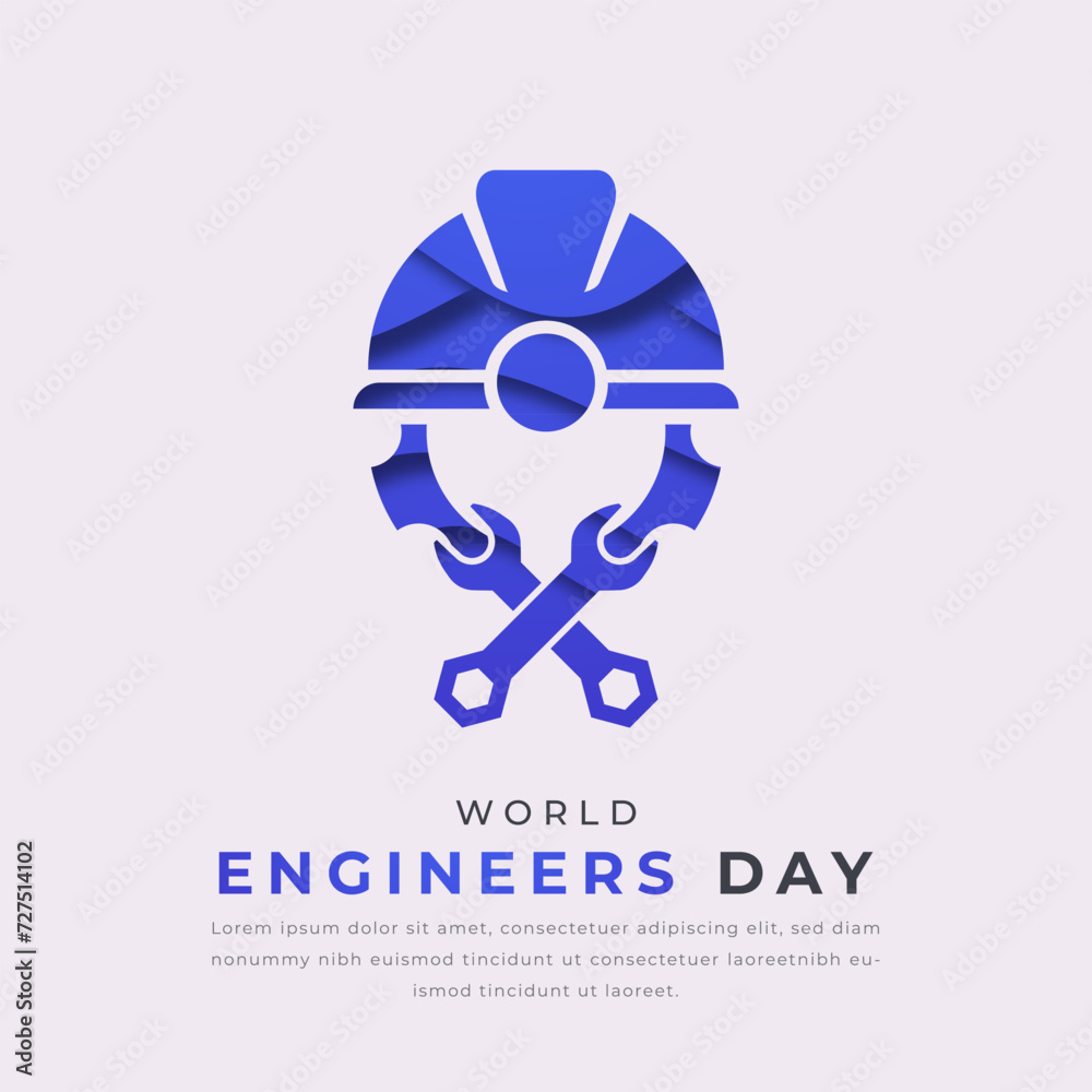 World Engineers Day Paper cut style Vector Design Illustration for Background, Poster, Banner, Advertising, Greeting Card World Engineers Day Paper cut style Vector Design Illustration for Background, Poster, Banner, Advertising, Greeting Card