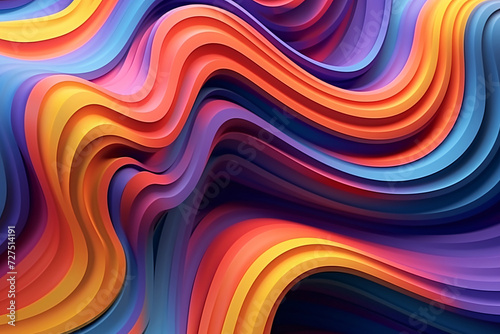 Abstract 3D Colorful Swirl Liquid Wave Background