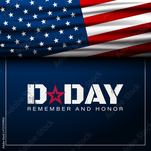 D-Day Normandy Landings June 06 Background Vector illustration