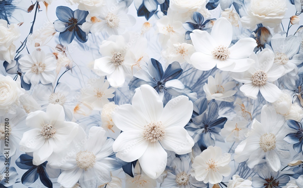 white and blue flower texture background white and blue flower texture background