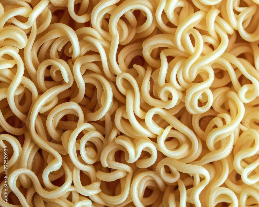 Texture of curly noodles. Food background Texture of curly noodles. Food background