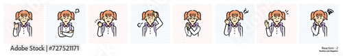 人物イラスト｜小学生（リアクション2）