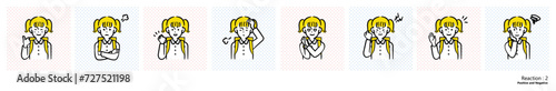 人物イラスト｜小学生（リアクション2）