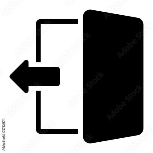 log out glyph icon