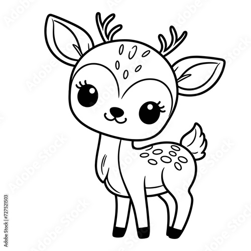 Cute deer vector illustration generated by Ai