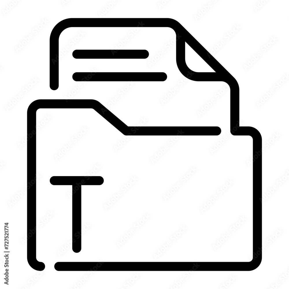 folder line icon