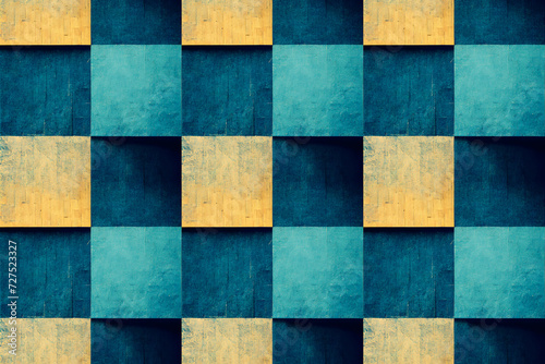 Urban Contrast: Textured Checkerboard © Kordiush
