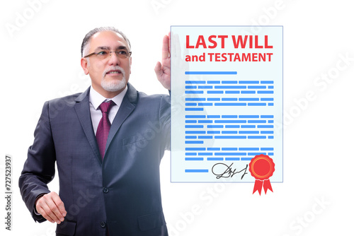 Last will and testament legal concept