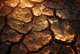 As the sun's warm glow caresses the earth, the parched soil cracks into a mosaic of drought, reminding us of nature's delicate balance.