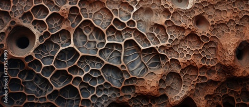 Microscope image unveils the detailed textures of insect skin and fungus, Ai Generated © Crazy Juke