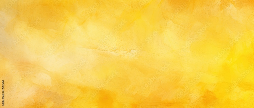 Experience the warmth and artistic appeal of this abstract yellow watercolor-painted paper texture background, Ai Generated. - obrazy, fototapety, plakaty 