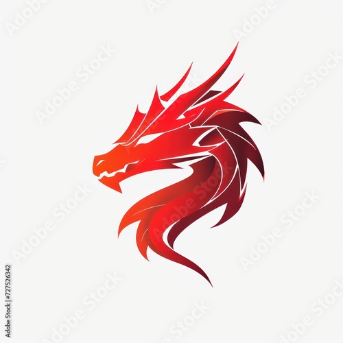 Vector illustration logo icon design of a dragon head.