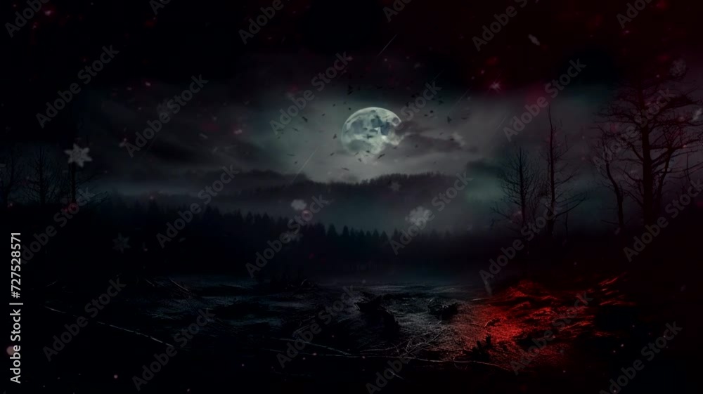 custom made wallpaper toronto digitalHorror scene in the forest and foggy, 4k animated virtual repeating seamless