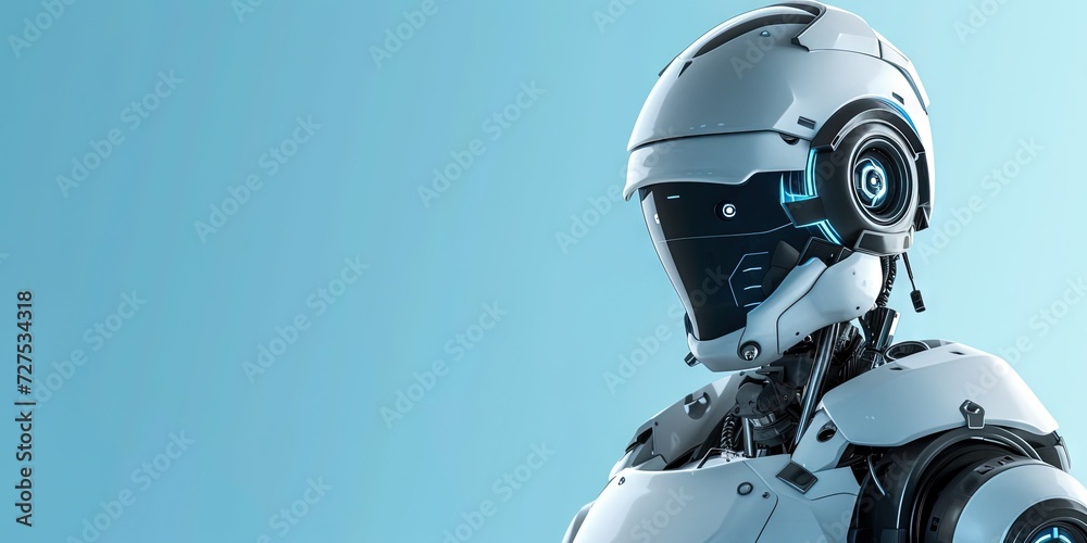 artificial intelligence robot standing on a solid background for AI concept banner artificial intelligence robot standing on a solid background for AI concept banner