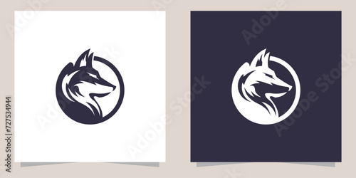 fox logo design vector