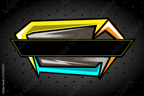 Modern Racing frame vector logo