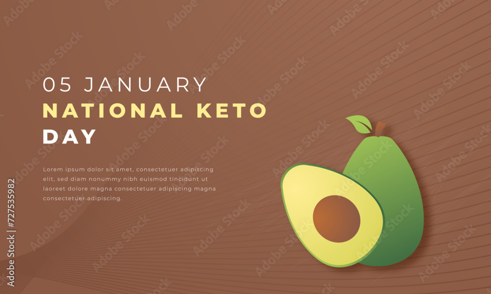 National Keto Day Paper cut style Vector Design Illustration for Background, Poster, Banner, Advertising, Greeting Card National Keto Day Paper cut style Vector Design Illustration for Background, Poster, Banner, Advertising, Greeting Card