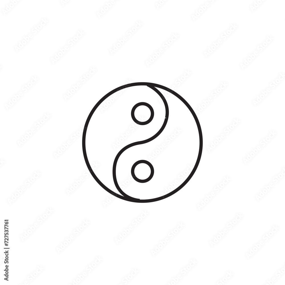 yin yang icon line vector. Vector eps 10 yin yang icon line vector. Vector eps 10
