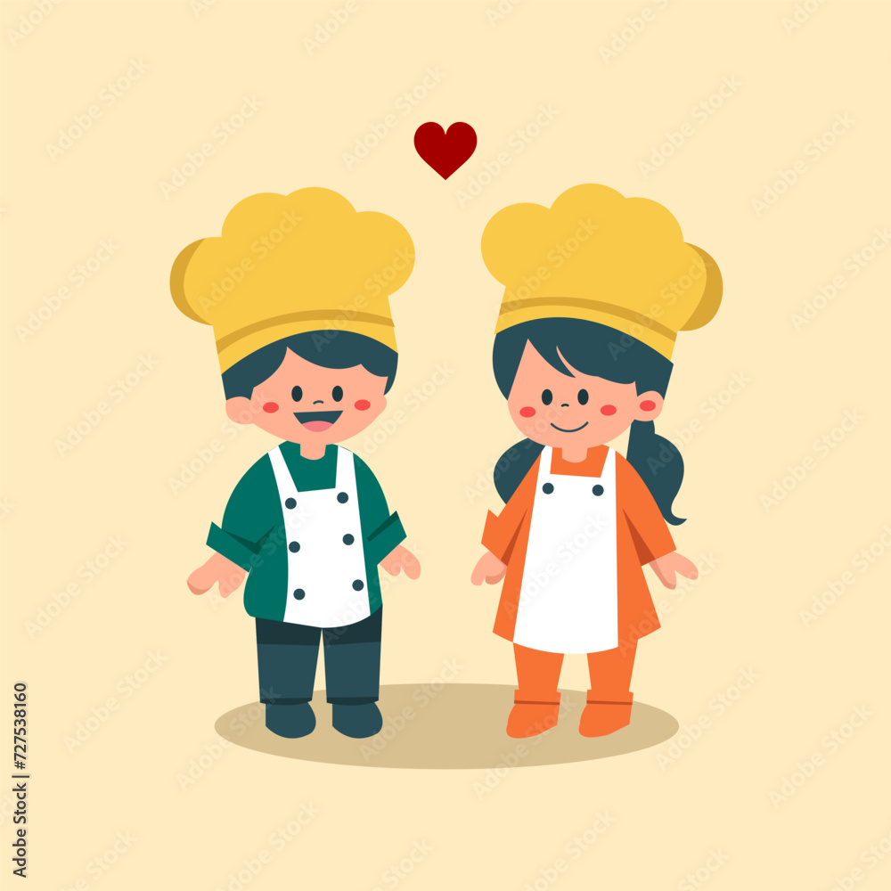 child and boy flat chef vector IIlustrations child and boy flat chef vector IIlustrations