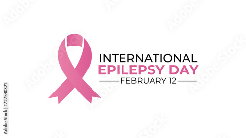 International Epilepsy Day vector. epilepsy awareness ribbon vector isolated on a white background. The second Monday of February each year. Important day. banner, cover, poster, card, flyer, ADS.