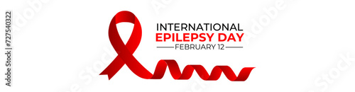 International Epilepsy Day vector. epilepsy awareness ribbon vector isolated on a white background. The second Monday of February each year. Important day. banner, cover, poster, card, flyer, ADS.