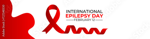 International Epilepsy Day vector. epilepsy awareness ribbon vector isolated on a white background. The second Monday of February each year. Important day. banner, cover, poster, card, flyer, ADS.