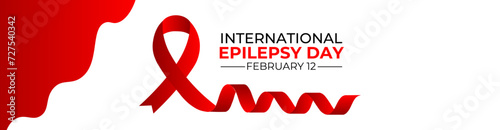 International Epilepsy Day vector. epilepsy awareness ribbon vector isolated on a white background. The second Monday of February each year. Important day. banner, cover, poster, card, flyer, ADS.