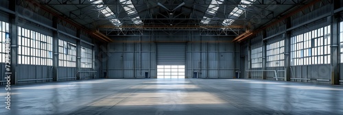 Interior of an empty warehouse space