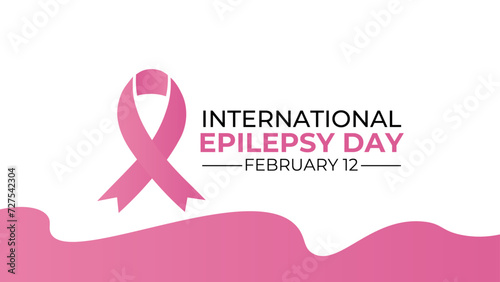 Vector illustration on the theme of International Epilepsy Day.  It ,s understanding and awareness of epilepsy. Banner, cover, brochure, flyer, website, backdrop, poster, card, background design.