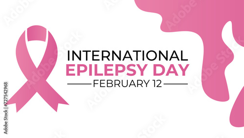 Epilepsy Awareness Month concept. Banner template with purple ribbon and text. It ,s understanding and awareness of epilepsy. Banner, flyer, web, poster, card, background design. Vector illustration