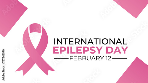 Epilepsy Awareness Month concept. Banner template with purple ribbon and text. It ,s understanding and awareness of epilepsy. Banner, flyer, web, poster, card, background design. Vector illustration