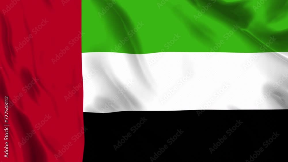 United Arab Emirates Flag Waving Loop United Arab Emirates Flag Waving Loop